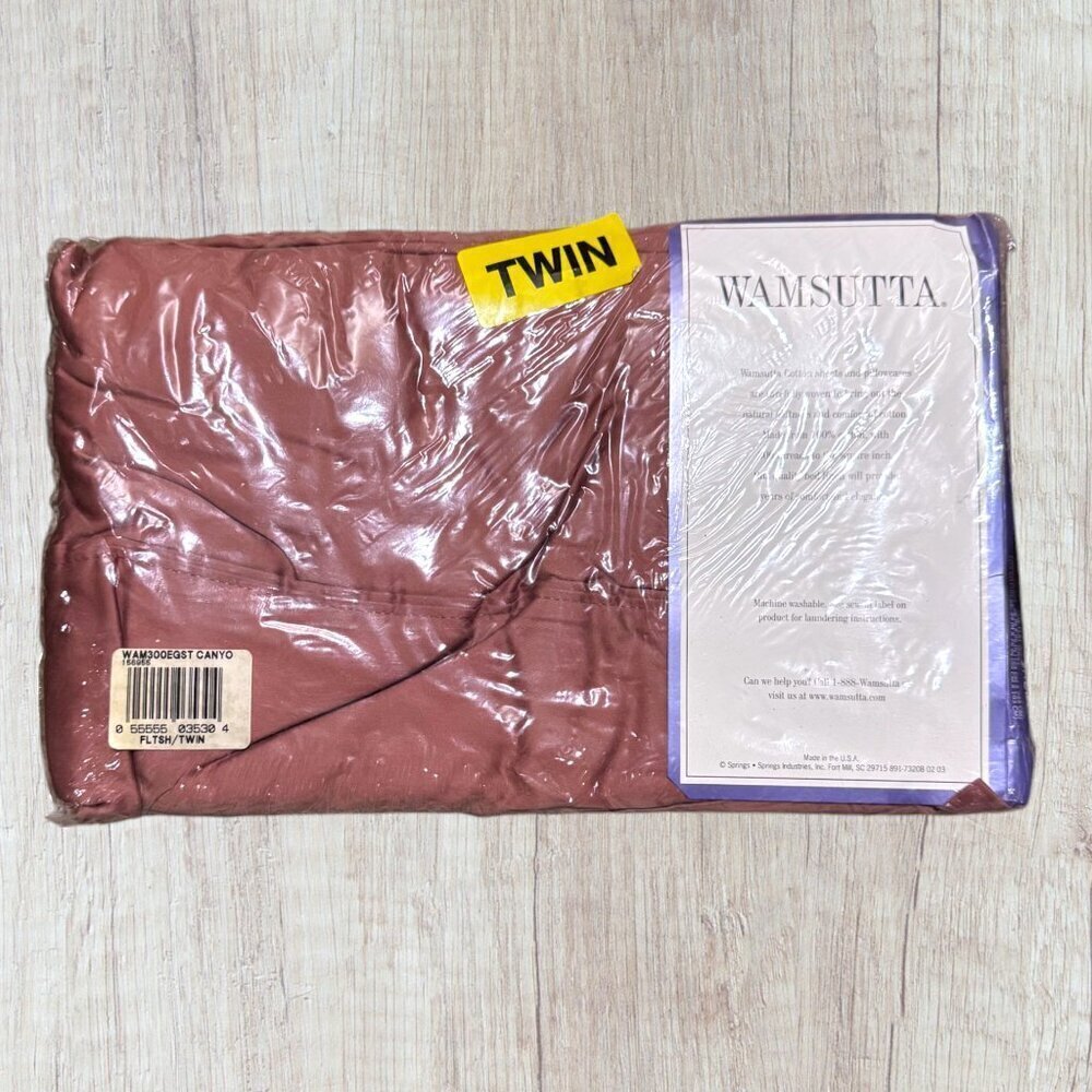 NEW Vintage WAMSUTTA Twin Flat Sheet Canyon Rust Color NIP NWT